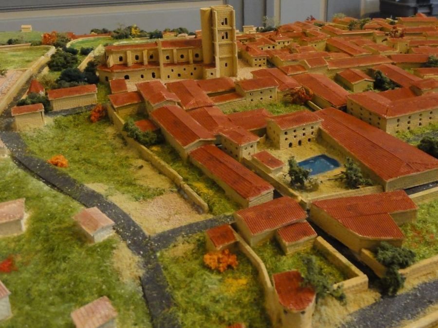 Maquette monumentale de la cité de Lectoure (Gers), autour de sa cathédrale